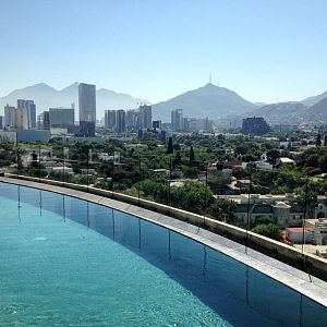 View from the Habita hotel, Monterrey City (Mexico)