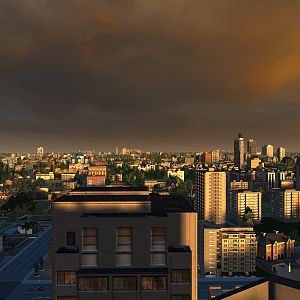 with a view over the city